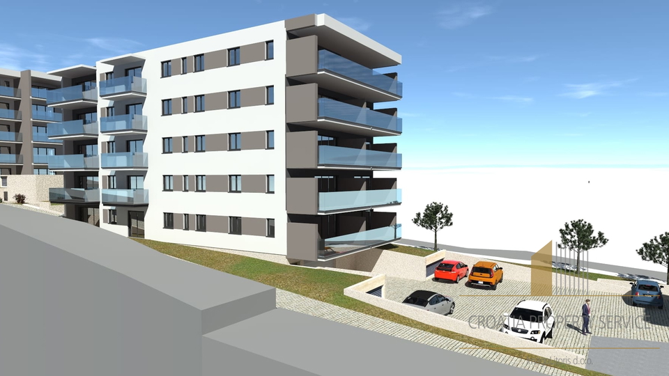 One-bedroom apartment with sea view – new construction 300 m from the beach, Seget Donji, Trogir!