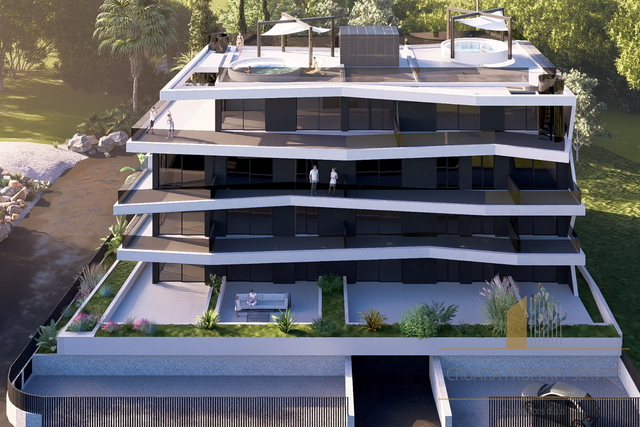 Luxuriöse Wohnung in einem modernen Neubau, 750 m vom Strand in Primošten entfernt!