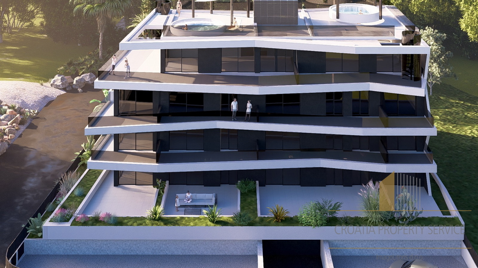 Luxuriöse Wohnung in einem modernen Neubau, 750 m vom Strand in Primošten entfernt!