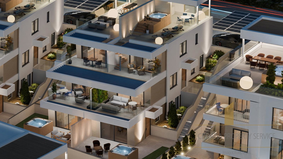 Penthouse with a rooftop terrace and sea view in an exclusive apartment complex on Čiovo!