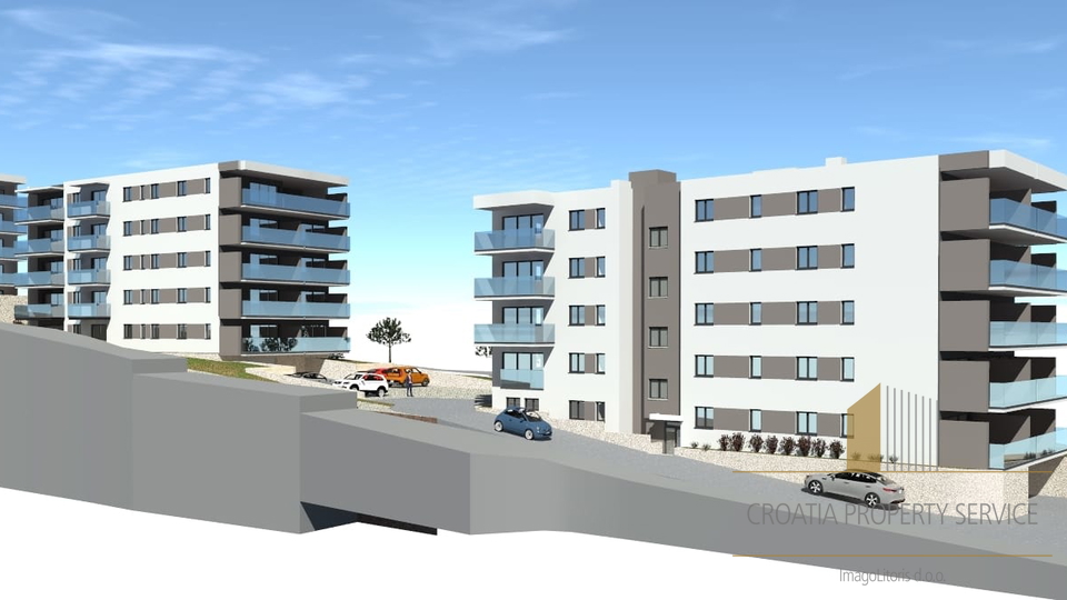 One-bedroom apartment with sea view – new construction 300 m from the beach, Seget Donji, Trogir!