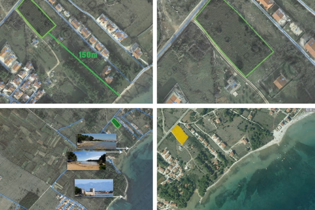 Gradbeno zemljišče velikosti 2792 m2 na otoku Vir, le 150 m od morja!