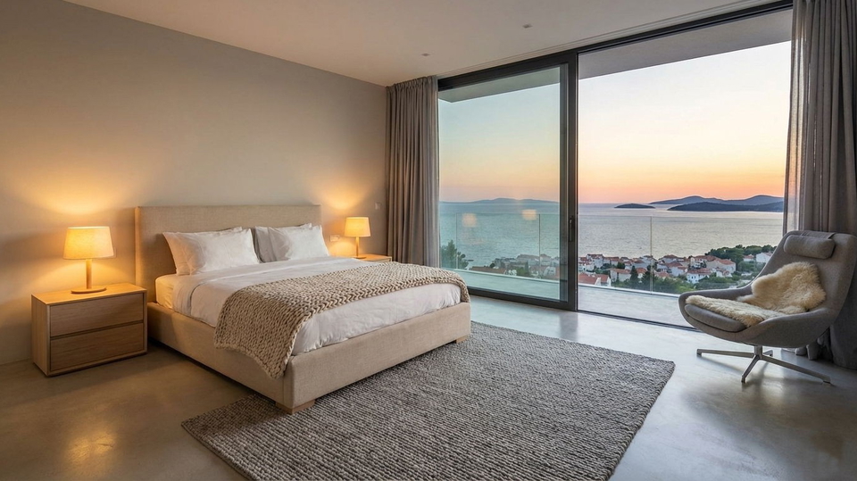 Luxuri&ouml;se Wohnung mit Garten&comma; zweite Reihe zum Strand auf der Insel &Ccaron;iovo&excl;