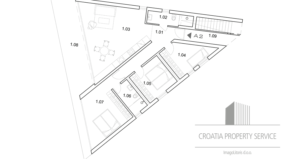 Luxuriöse Wohnung 50 m vom Strand entfernt – Kalebova Luka!