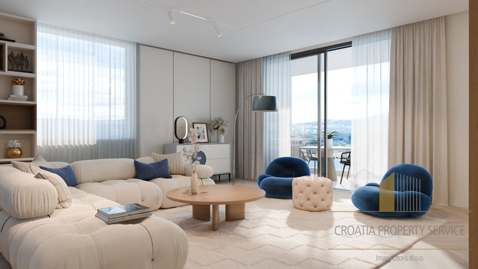 Penthouse with a rooftop terrace and sea view in an exclusive apartment complex on Čiovo!