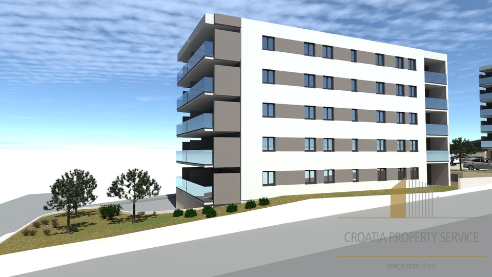 One-bedroom apartment with sea view – new construction 300 m from the beach, Seget Donji, Trogir!