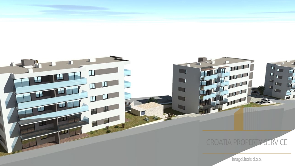 One-bedroom apartment with sea view – new construction 300 m from the beach, Seget Donji, Trogir!