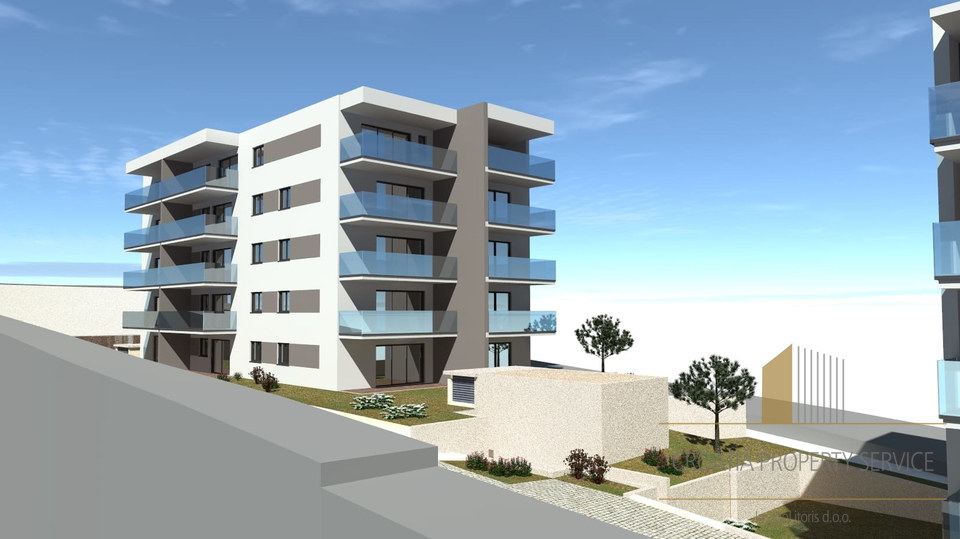 Three-bedroom apartment with sea view – new construction 300 m from the beach, Seget Donji, Trogir!