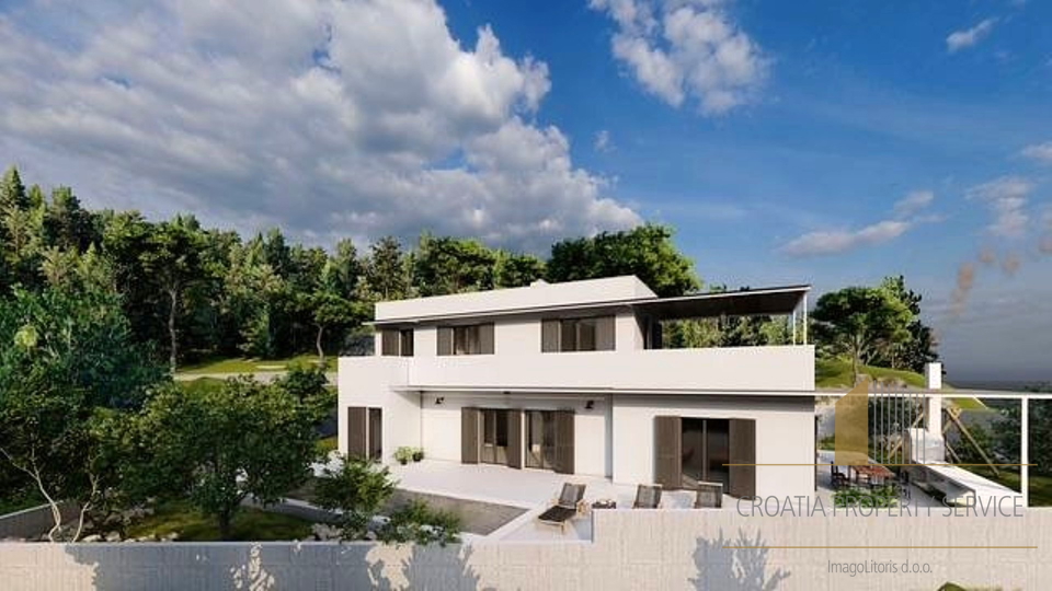 Šolta, Rogač - nedokončana nepremičnina na zemljišču 673 m2, dovoljenje za vilo s bazenom!