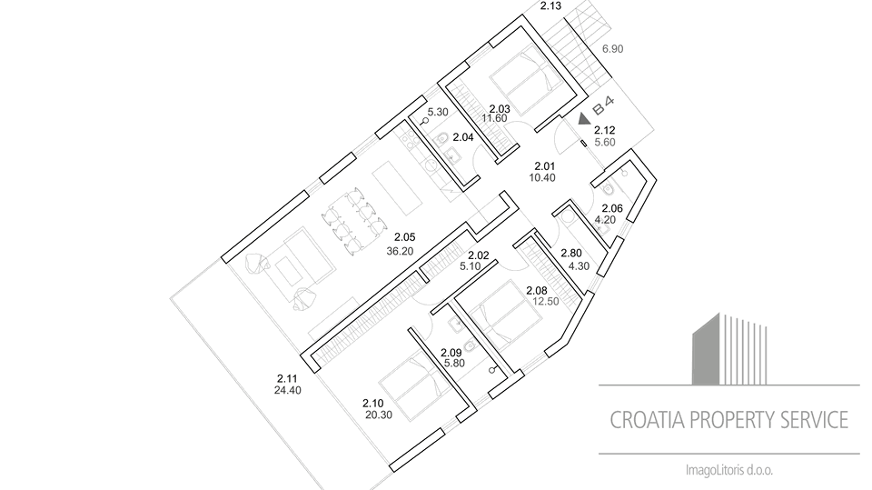 Luksuzni penthouse s pogledom na morje 50 m od plaže – Kalebova Luka!