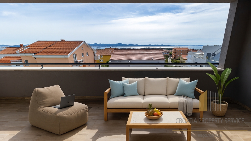 Elegant penthouse with panoramic sea views – Zadar!