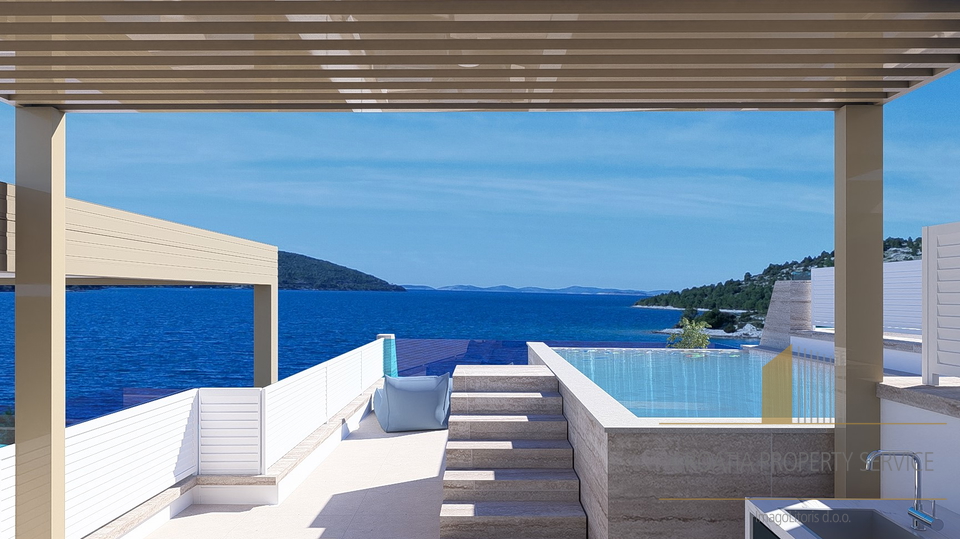 Luxurious apartment with a private pool and sea view – Grebaštica, Šibenik!