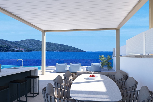 Appartamento di lusso con piscina privata in prima fila sul mare – Grebaštica, Šibenik!