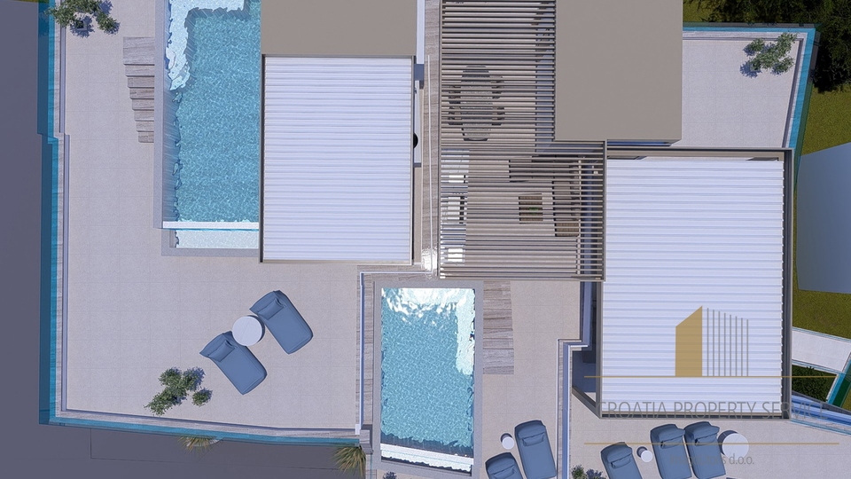 Luxury penthouse with a pool and rooftop terrace, second row to the sea – Grebaštica, Šibenik!