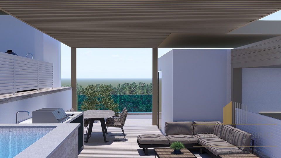 Luxury apartment with a private pool, second row to the sea – Grebaštica, Šibenik!