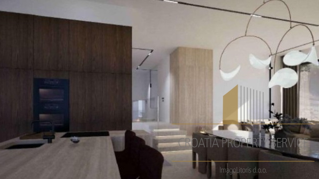 Luxurious penthouse with a rooftop terrace in the first row to the sea – Sukošan!