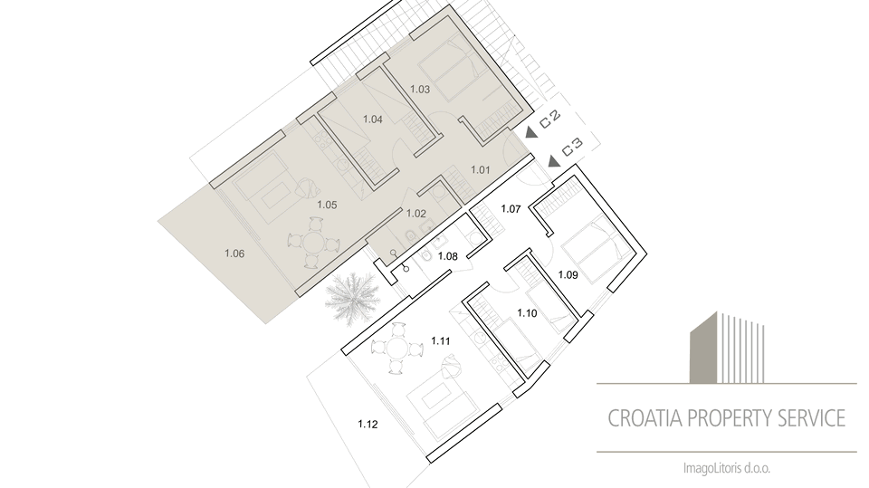 Luksuzni penthouse s pogledom na morje 50 m od plaže – Kalebova Luka!