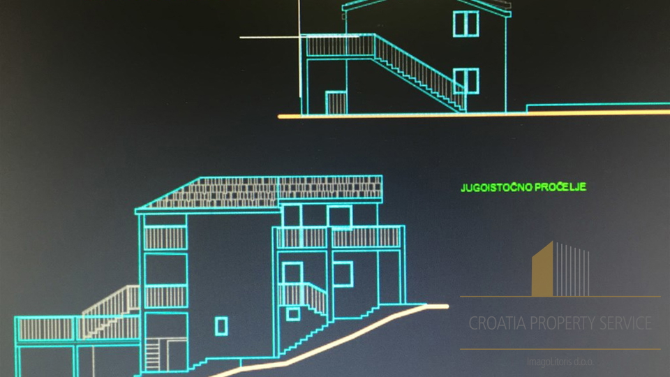 Apartmajska hiša s bazenom 650 m od morja – Zaton, Šibenik