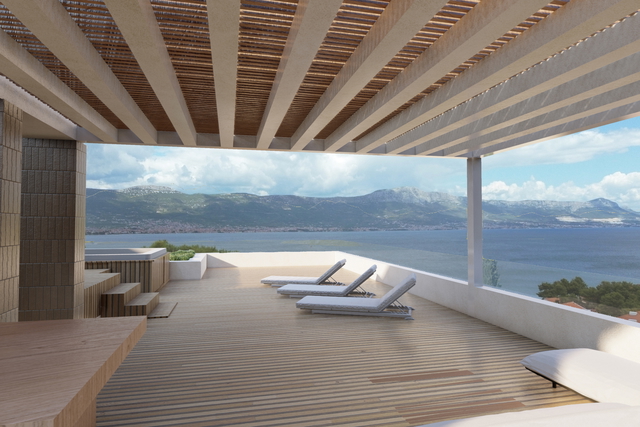 Penthouse with a rooftop terrace and sea view in an exclusive apartment complex on Čiovo!