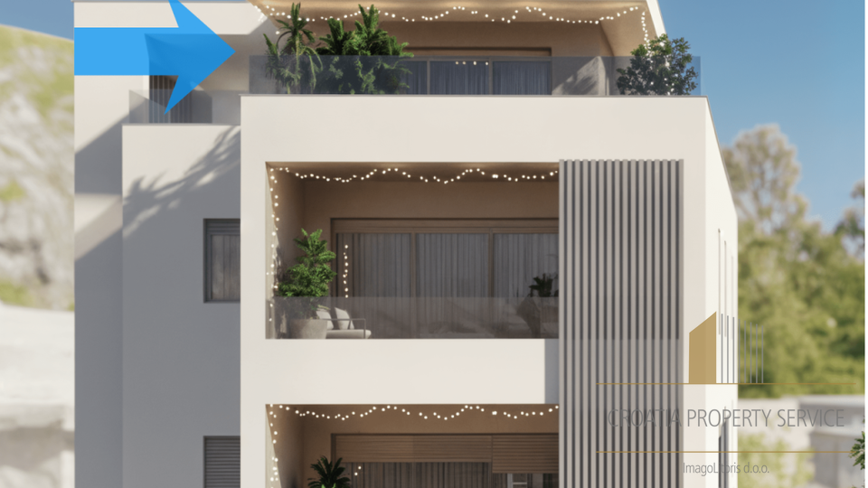 Penthouse z odprtim panoramskim pogledom na morje v Kaštel Stari!