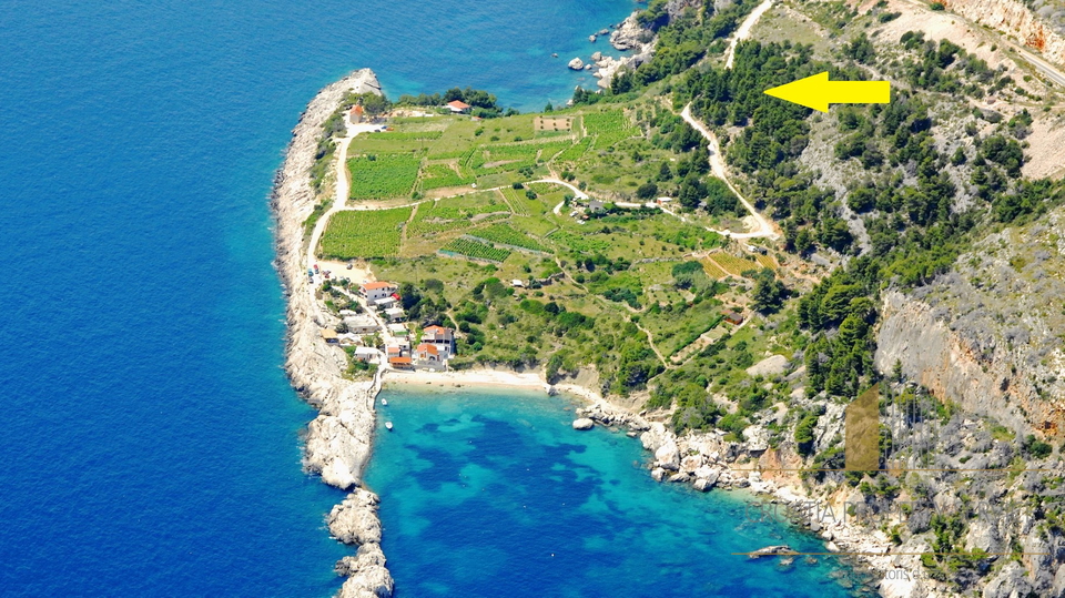Хвар, Зараће - эксклюзивный строительный участок с разрешением на строительство роскошной виллы!