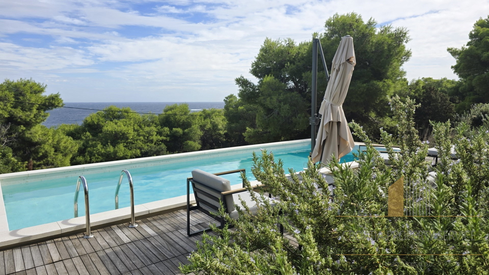 Beautiful house with a swimming pool and open sea view - Vis, Brgujac!