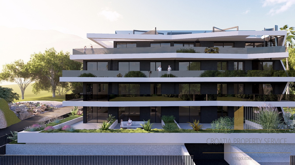 Luxuriöse Wohnung in einem modernen Neubau, 750 m vom Strand in Primošten entfernt!