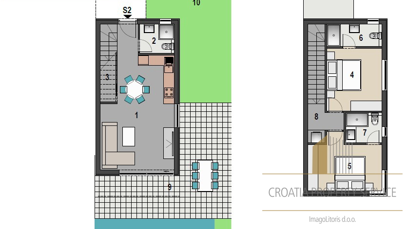 Luxury apartment with garden, 200 m from the sea – Mandre, island of Pag!