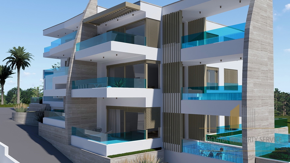 Luxury penthouse with a pool and rooftop terrace, second row to the sea – Grebaštica, Šibenik!