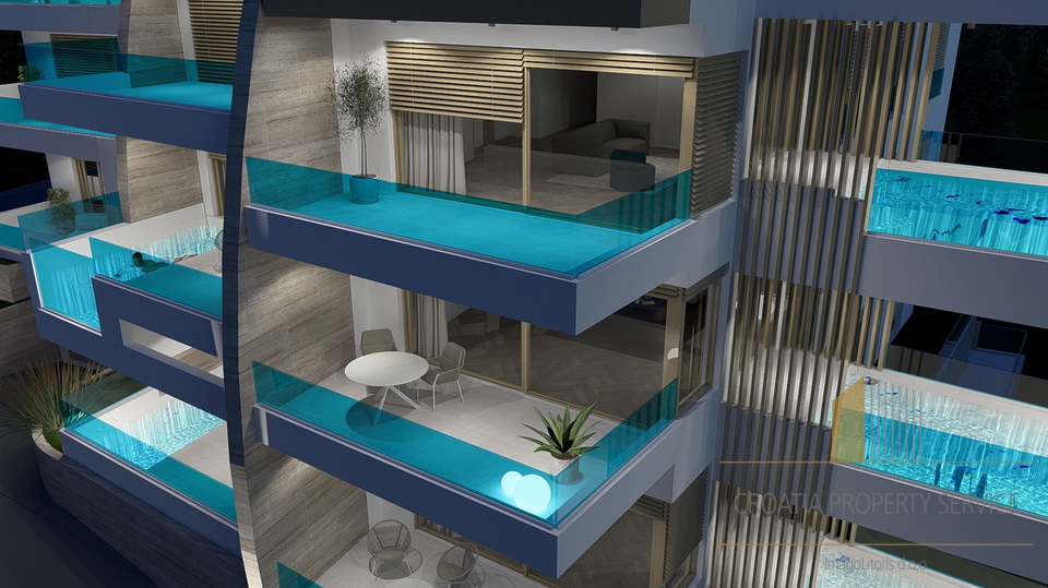 Luxurious apartment with a private pool and sea view – Grebaštica, Šibenik!