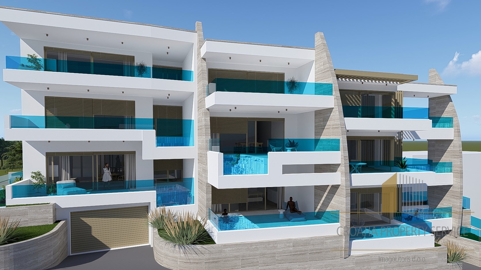 Luxury apartment with a private pool, second row to the sea – Grebaštica, Šibenik!