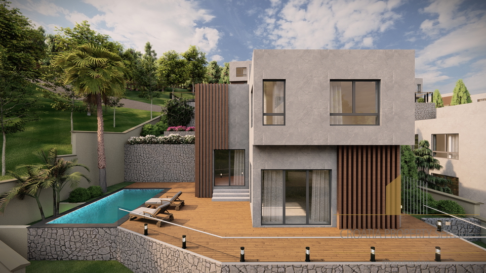 Luxury semi-detached villa with sea view - Jelsa, Hvar!