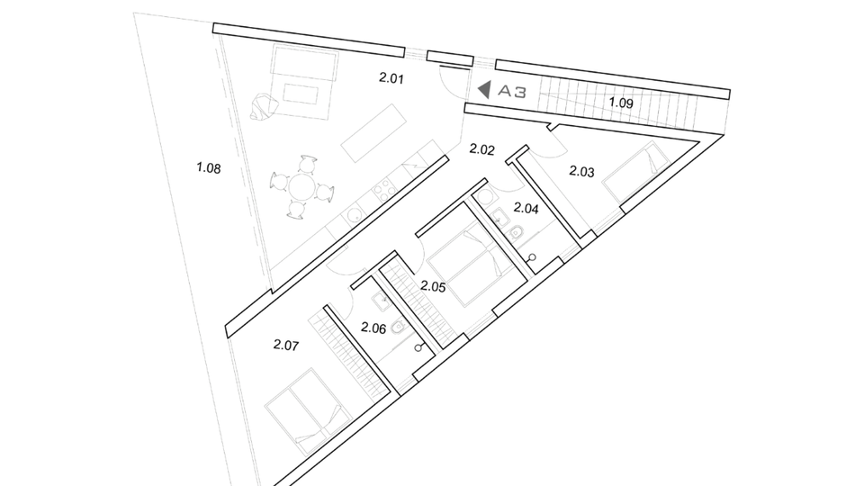 Luxuri&ouml;ses Penthouse mit Meerblick 50 m vom Strand entfernt &ndash; Kalebova Luka&excl;