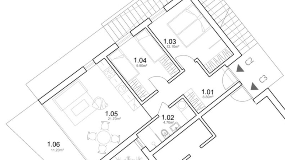 Luxuri&ouml;ses Penthouse mit Meerblick 50 m vom Strand entfernt &ndash; Kalebova Luka&excl;