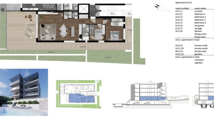 Luksuzni stan s vrtom i bazenom prvi red uz pla&zcaron;u &ndash; Seget Donji&excl;