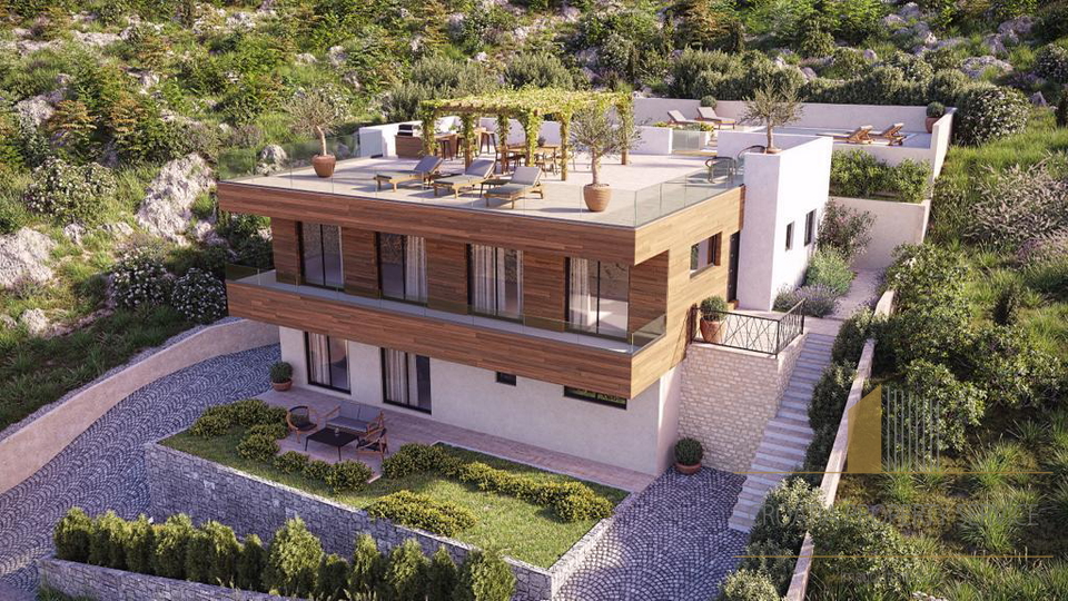 Luksuzna vila s bazenom (roh-bau) prvi red uz more – Ražanj!