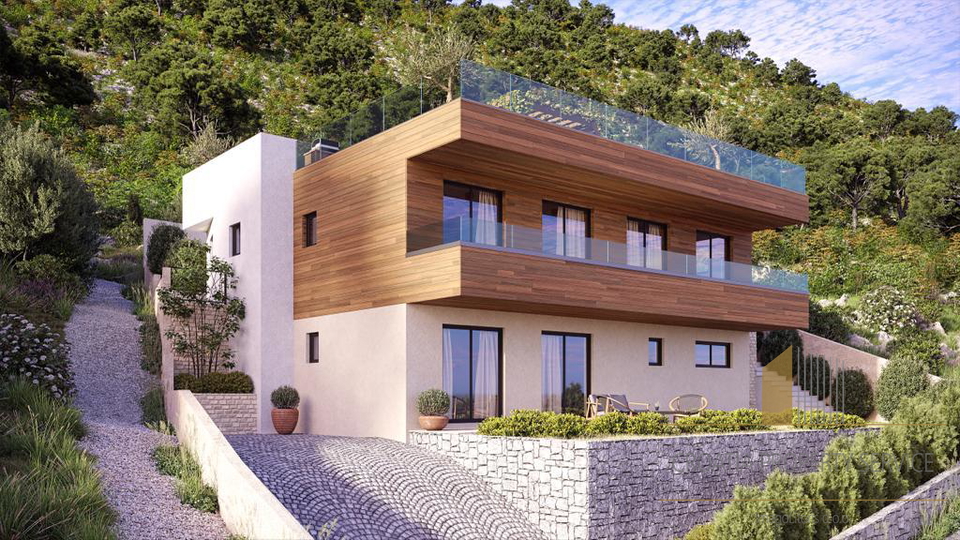 Luksuzna vila s bazenom (roh-bau) prvi red uz more – Ražanj!