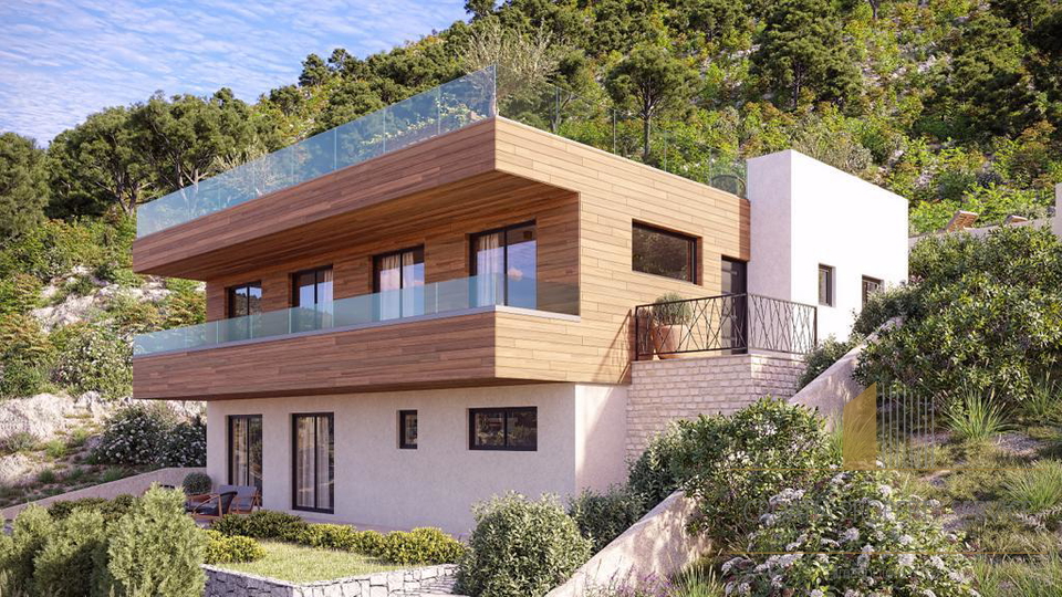 Luksuzna vila s bazenom (roh-bau) prvi red uz more – Ražanj!