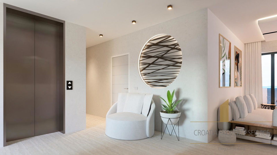 Luxury penthouse with a rooftop terrace and swimming pool 70 m from the beach – Diklo, Zadar