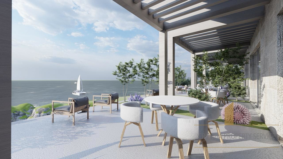 Luxury three-story apartment with garden, rooftop terrace, and sea view – Čiovo, second row to the sea!