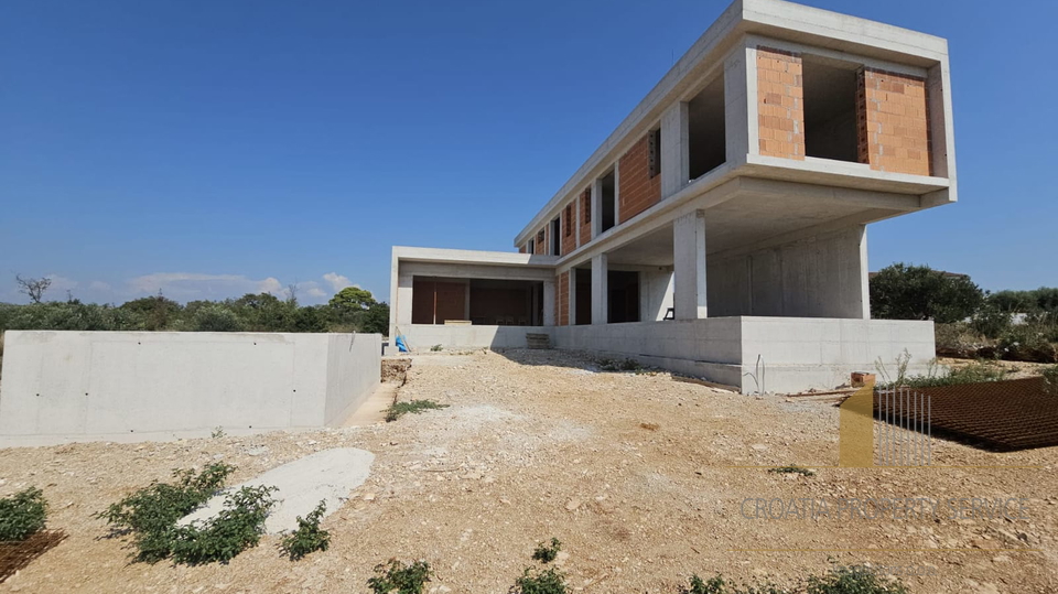 Luxury villa under construction with sea view in Primošten!