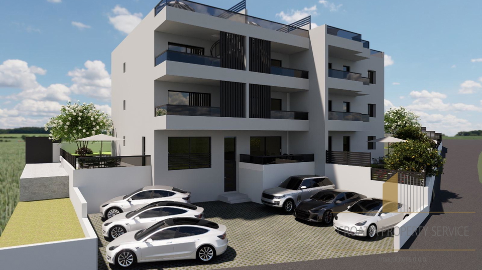 Moderan stan u novogradnji 220 m od plaže na otoku Čiovu!