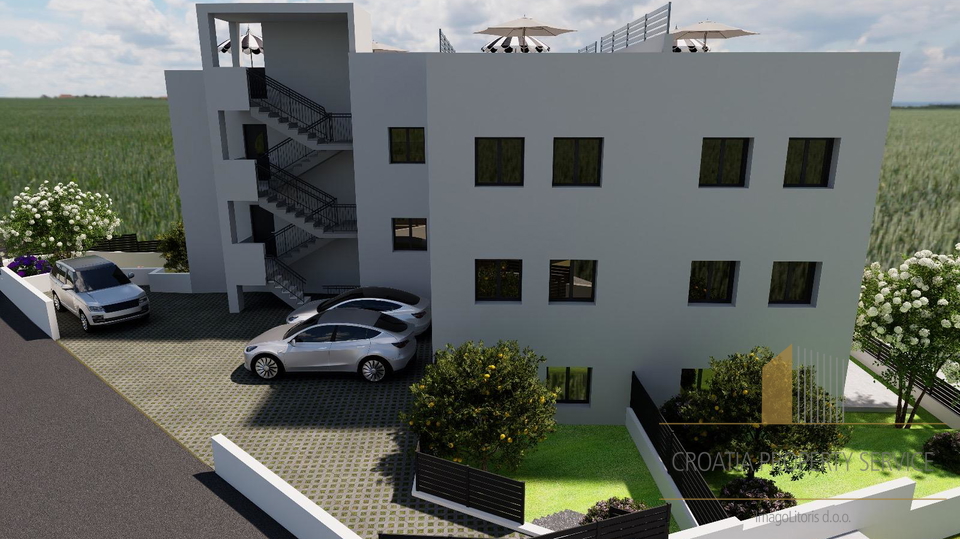 Moderan penthouse u novogradnji na otoku Čiovu – pogled na more i blizina plaže!