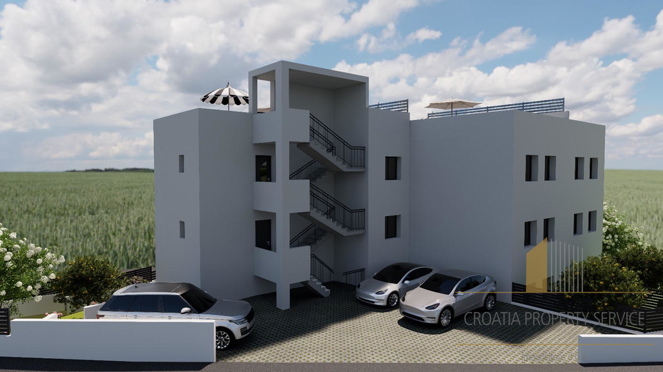 Moderan penthouse u novogradnji na otoku Čiovu – pogled na more i blizina plaže!