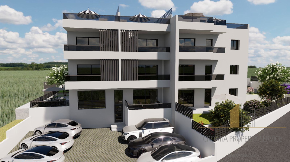 Moderan penthouse u novogradnji na otoku Čiovu – pogled na more i blizina plaže!