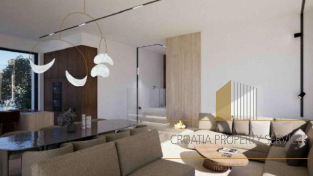 Luxurious penthouse with a rooftop terrace in the first row to the sea – Sukošan!