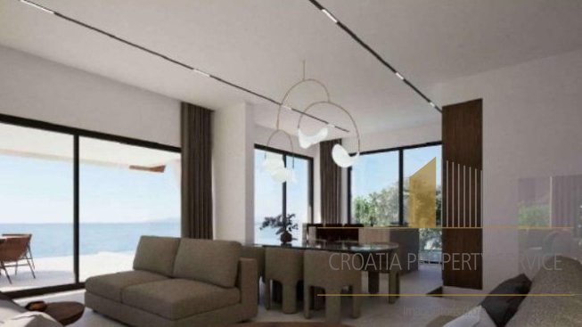 Luxurious penthouse with a rooftop terrace in the first row to the sea – Sukošan!