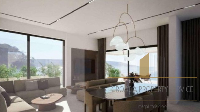 Luxurious penthouse with a rooftop terrace in the first row to the sea – Sukošan!