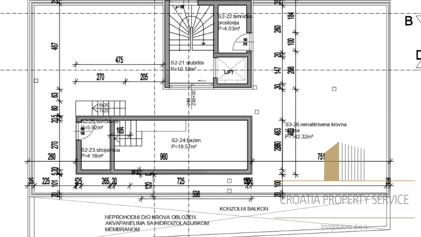 Luxury penthouse with a rooftop terrace and swimming pool 70 m from the beach – Diklo, Zadar