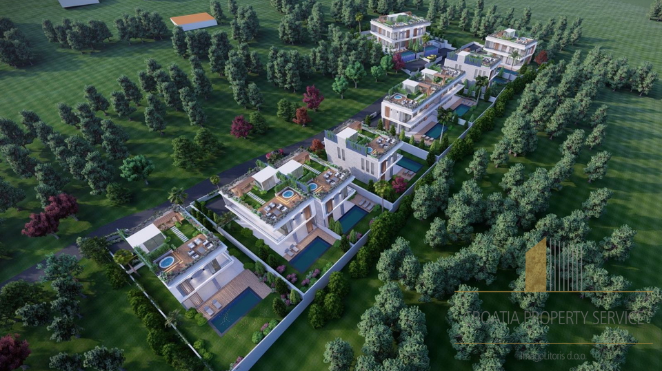 Neue Luxusvilla mit Panoramablick auf das Meer in der Umgebung von Split!